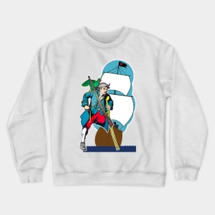 Boat with Pirate Crewneck Sweatshirt